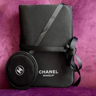 Chanel Brush Roll Makeup Pouch + กระจกเล็ก