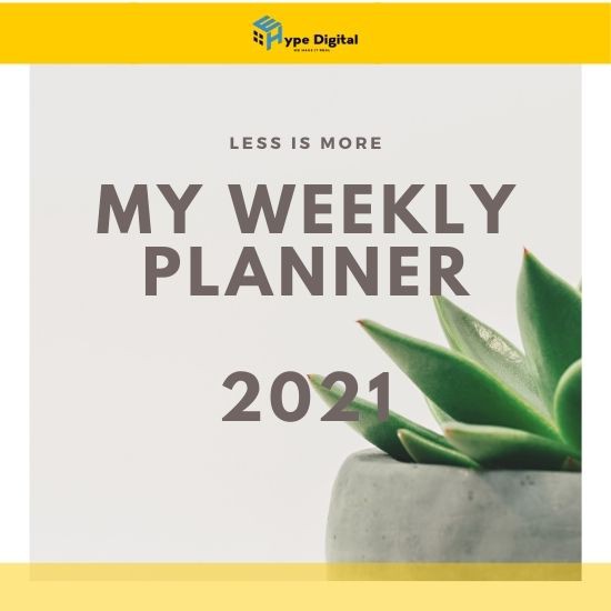 E-HYPE - Weekly Planner 2021 หลากหลายรูปแบบสําหรับ 1 ปี