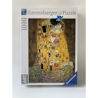 พร้อมส่ง-จิ๊กซอว์ The kiss ศิลปิน Gustav Klimt Ravensburger jigsae puzzle 1000 ชิ้น