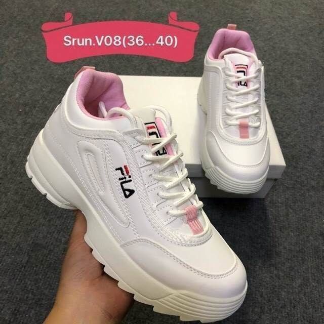 FILA รองเท้าผ้าใบแบบมีเชือก งานมาใหม่