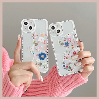 เคสโทรศัพท์มือถือนิ่ม ป้องกันเลนส์กล้อง ลายดอกไม้ แมวแฮปปี้ สําหรับ Samsung Galaxy A03 A03S A02S A21S A20S A10S A22 A31 A32 A02 M02 A11 M11 A12 M12 A52 A52S A72 A51 A71 A50 A50S 4G 5G