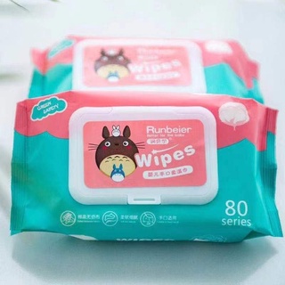 ทิชชู่เปียกเด็กพร้อมส่งราคาถูกน้ำเต็มๆแผ่นBabyWipes50pcsฝาปิดผนึกอิสระบรรจุภัณฑ์ด้านนอกน่ารักกระเป๋าใบใหญ่