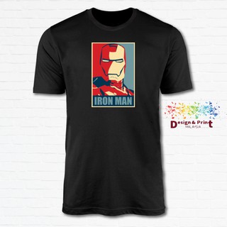 เสื้อยืด Marvel Ironman Poster_Unisex T-Shirt Tshirt Baju 100% Cotton