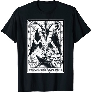 เสื้อยืด พิมพ์ลาย Baphomet Satanic Dark Art Evil 666 สําหรับผู้ใหญ่S-5XL