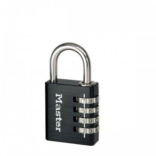 Chaixing Home อุปกรณ์ล็อก แม่กุญแจ กุญแจแบบรหัส4รหัสคล้องคอสั้นอลูมิเนียม MASTER LOCK
