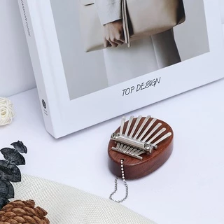 8 คีย์ kalimba มินินิ้วหัวแม่มือเปียโนอะคูสติกเปียโนนิ้วเครื่องดนตรี Sapele ไม้
