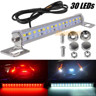 ไฟท้ายรถยนต์ 12V สํารอง 30 LED ไฟป้ายทะเบียน ไฟเบรก ไฟท้าย สีแดง + สีขาว