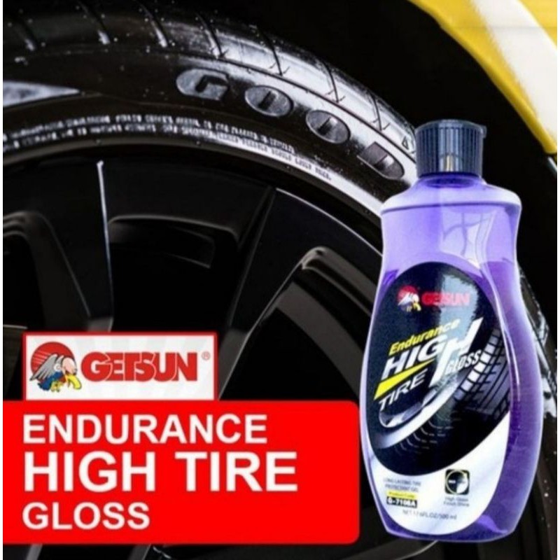 GETSUN TIRE GEL เจลเคลือบเงาและรักษายาง สูตรพิเศษ เคลือบเงาล้อ เคลือบยาง ดำเงางามยาวนาน รถยนต์