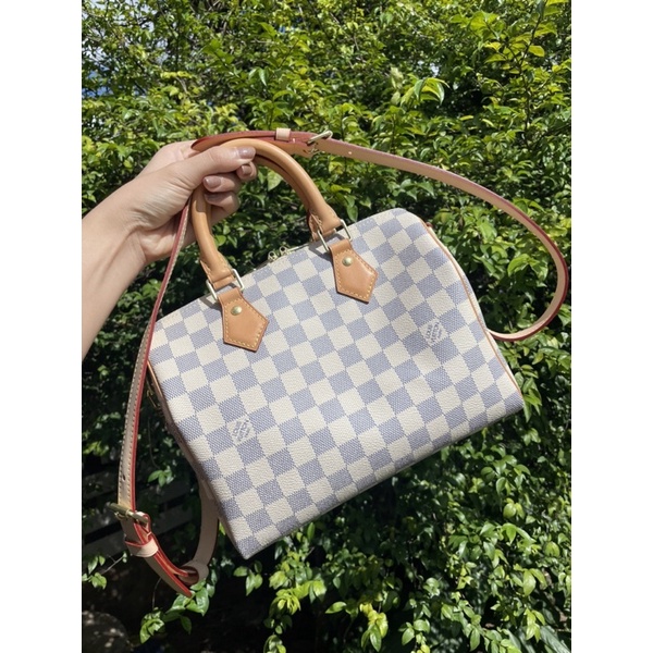 Louis vuitton speedy 25 bandouliere damier azur