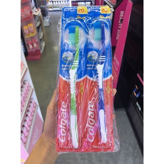 แพ็ค6 Colgate Extra Cleans (ปริมาณสุทธิ 6 ด้าม) คอลเกต เอ็กซ์ตร้า คลีน แปรงสีฟัน (คละสี)