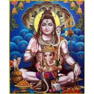 ครอสติชคริสตัลเม็ดกลมติดเต็ม พระพิฆเนศ ขนาด40×50cm (qy2168)