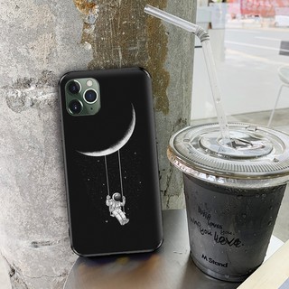 เคสโทรศัพท์ซิลิโคนยาง แบบนิ่ม ลาย man on the moon สําหรับ Samsung Galaxy A6 2018 A6 Plus A7 A8 A9 A5 2018