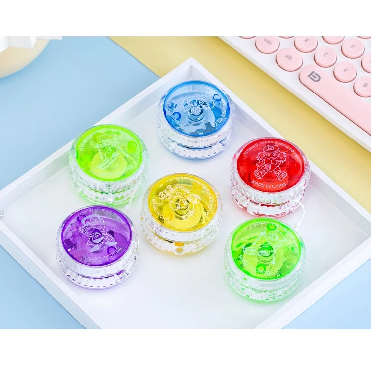 ของเล่นโยโย่เรืองแสง YOYO ลูกดิ่งโยโย่ มีไฟ สุ่มสี พร้อมส่ง ของเล่นเด้งดึ่ง thumbnail 4