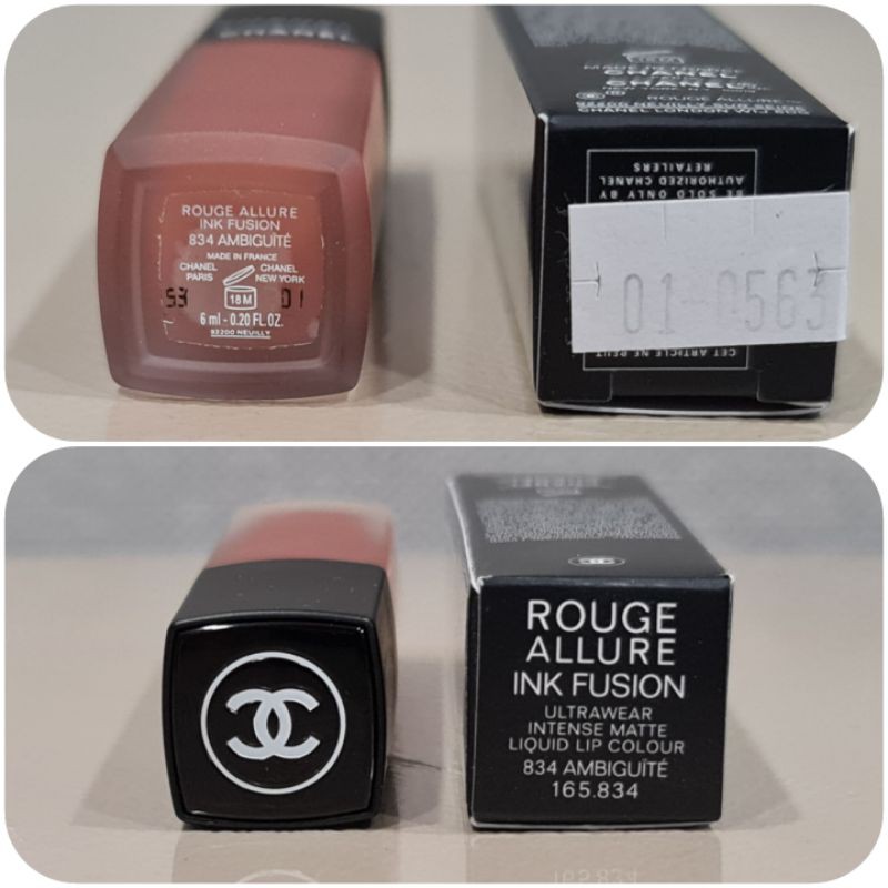 ?? ส่งต่อ !! ใหม่มาก !! แท้ ?% CHANEL rouge allure ink fusion สี 834  Ambiguite ใช้ไปไม่เกิน 5 ครั้งค่ะ | Shopee Thailand