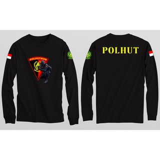 เสื้อยืดโปโล แขนยาว ลายตํารวจป่า POLHUT