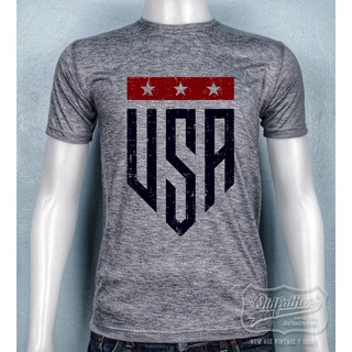 TK 28 เสื้อยืดคอกลมวินเทจ  สกรีนลาย USA Vintage ผ้า Tk สวมใส่สบาย ไม่หด ไม่ยืด ไม่ย้วย