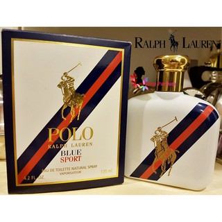 Ralph Lauren Polo Blue Sport Edt For Men 125 ml. ( กล่องขาย ไม่ซีล )