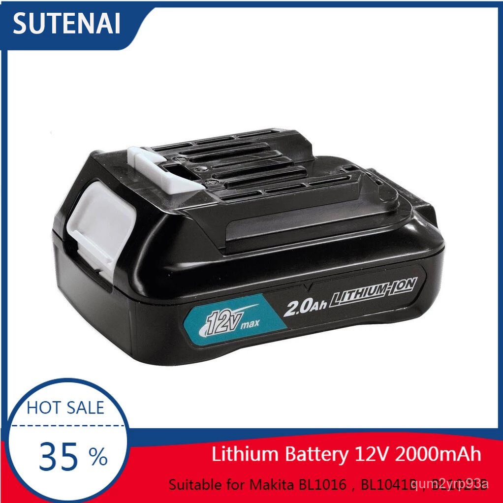 12V 2000mAh แบตเตอรี่แบบชาร์จไฟได้เครื่องมือเปลี่ยนแบตเตอรี่สำหรับ Makita BL1021B BL1041B BL1015B BL