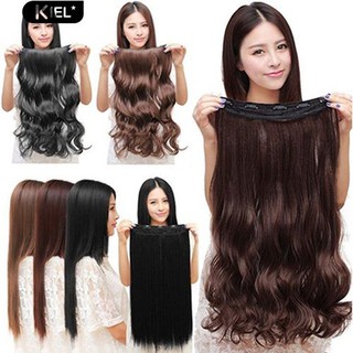 ‴ผู้หญิงคลิปในนามสกุลของผมผมหยักยาวลอน 5 คลิป Wigs Synthetic