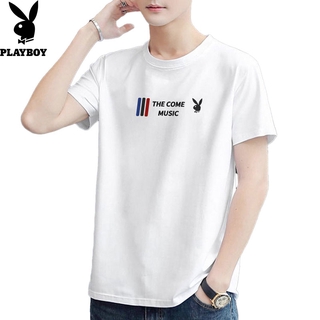 PLAYBOY Mens Short-sleeved T-shirt Summer Tide Brand Loose Unisex