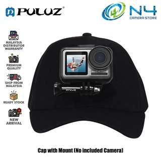 Puluz หมวกเบสบอล พร้อมอะแดปเตอร์เมาท์ขาตั้ง สําหรับ GoPro Hero9 Action 2 Akaso