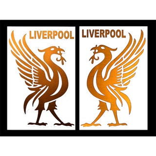 LIVERPOOL หงส์ทองได้2แผ่น สติ๊กเกอร์ทีมฟุตบอลสโมสรโลก สติ๊กเกอร์รถกระบะ เนื้อPVC เคลือบเงา สติ๊กเกอร์คุณภาพสูง ติดรถ