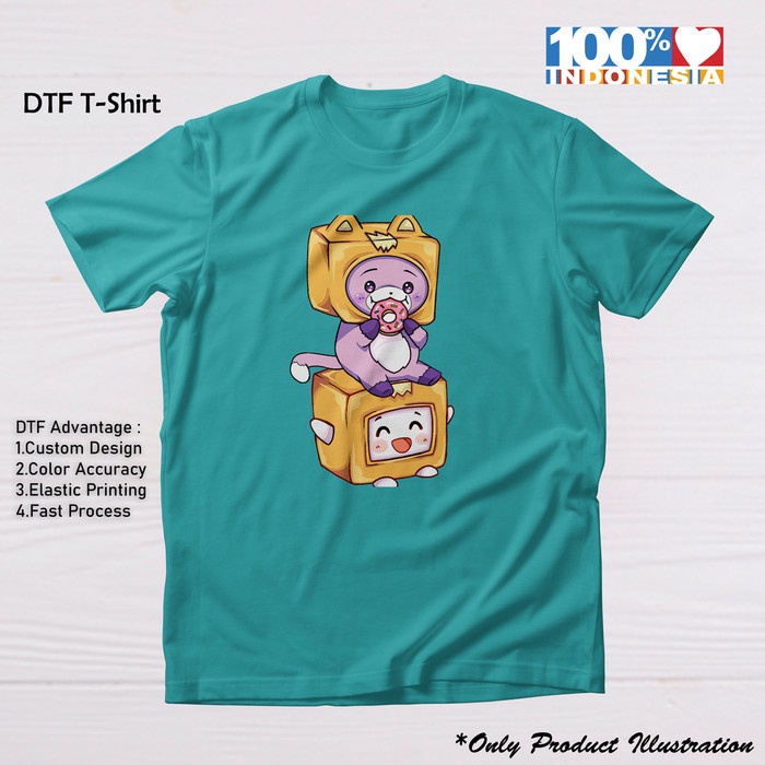 LankyBox DTF Printing 30s Supersoft Kids T-Shirt - Tosca, 4T