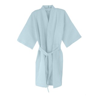 Bathrobe BATHROBE HOME LIVING STYLE WAFFLE BLUE Towel, robe toilet ชุดคลุมอาบน้ำ ชุดคลุมอาบน้ำ HOME LIVING STYLE WAFFLE