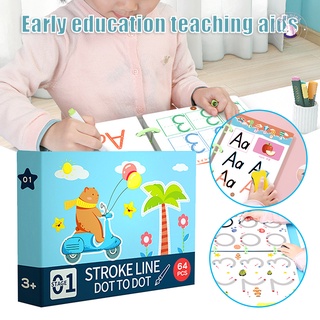 Magical Tracing Workbook Kidss Preschool Educational Toys  Erasable Reusable Childrens Logical Thinking Training