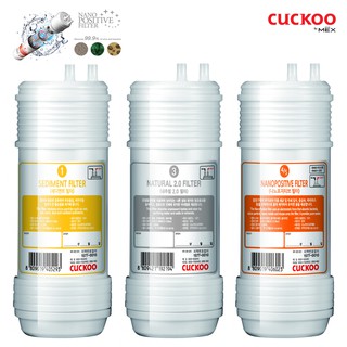 **รวมชุดสุดประหยัด** ไส้กรองน้ำดื่ม สำหรับ MEX CUCKOO MN021W (SEDIMENT+NATURAL PLUS+NANO POSITIVE FILTER) Water Purifier