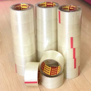 Adhesive Tape เทปใส (แพ็ค 6 ม้วน) เทปปิดกล่อง โอพีพีเทปใส เทปปิดกล่อง สก็อตเทป ขนาด 2 นิ้ว ยาว 100 หลา เทปกาว