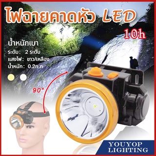 ไฟฉายคาดหัว LED  ไฟฉายแรงสูง ขนาดเล็ก แบตทน กันน้ำ ส่องไกล500-1000เมตร แบตอึด10-15ไฟฉายติดหน้าผาก หัวไฟ กรีดยาง ส่องสัตว