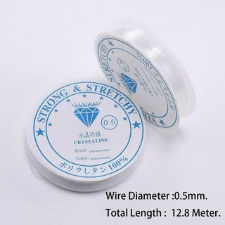 5-15m/ม้วน 0.4-1mm เอ็น เอ็นยืดใส เอ็นร้อยลูกปัด เชือกยืด ยางยืดทำสร้อยข้อมือ เครื่องประดับ DIY