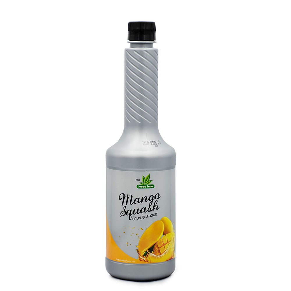เนเจอร์เทส น้ำมะม่วง แบบขวด น้ำมะม่วง ผสมเนื้อผลไม้จริง 40% ขนาด 750 มล.(Mango squash Nature taste)