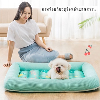 เบาะรองนอนสำหรับสัตว์เลี้ยง ที่นอนสุนัข ที่นอนแมว ที่นอนชุดผลไม้ ผ้านุ่ม ระบายความร้อนได้ ทำความสะอาดง่าย มี 3 สี ให้เลื