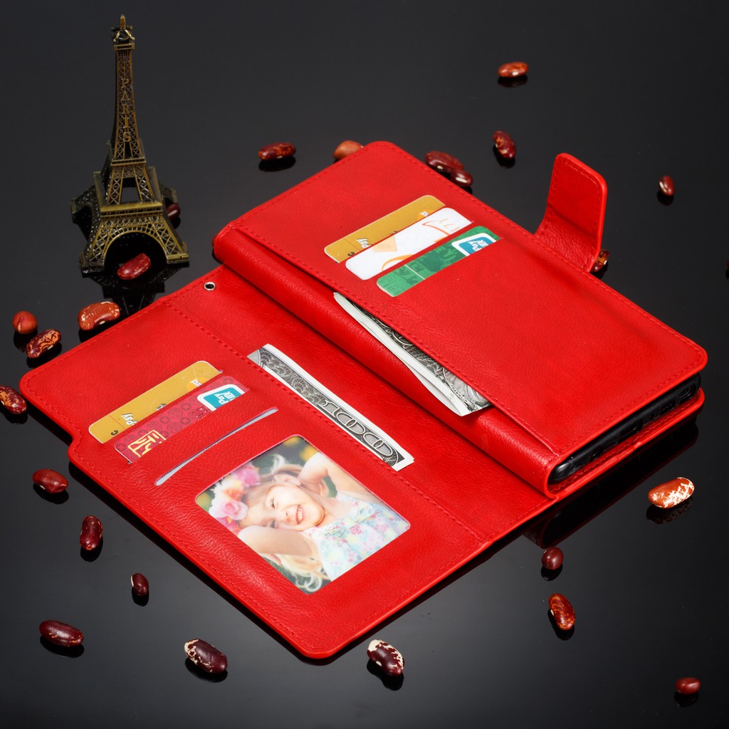 เคส Case for Huawei Mate 20 30 Pro 5G P20 P30 Lite P40 Pro Plus Pro+ Nova 3e 4e 2i 7i Y5p Y6p Y6 Y6s Y7 Y9 2019 เคสฝาพับ เคสเปิดปิด โทรศัพท์หนัง TPU นิ่ม ฝาพับ พร้อมช่องใส่บัตร 9 ช่อง ตั้งได้ สําหรับ Flip Cover Leather Mulit Card Slots Holder Wallet