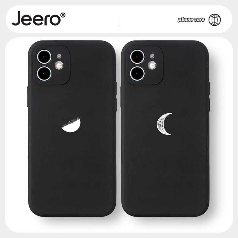Jeero เคสคู่ เคสไอโฟน คู่รัก ขอบเหลี่ยมกันกระแทกซิลิโคนนุ่มน่ารักตลก เคสโทรศัพท์ Compatible for iPhone 16 15 14 13 12 11 Pro Max SE 2020 X XR XS 8 7 6 6S Plus พลัส HFF634