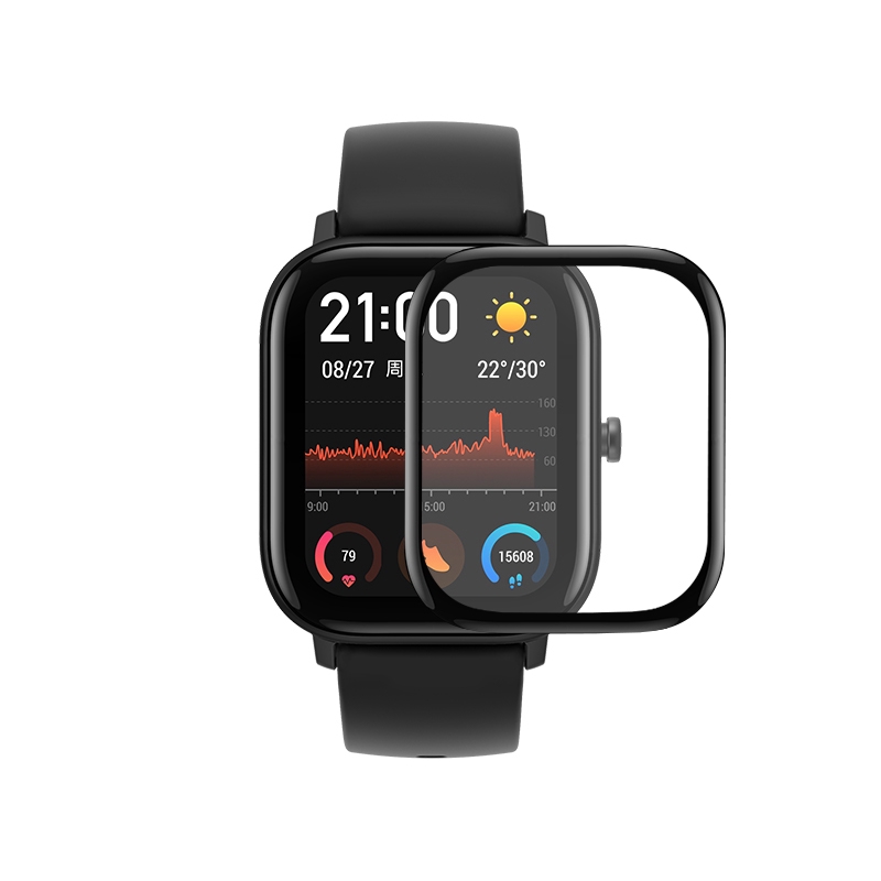 ตัวป้องกันหน้าจอ 3D PMMA คุ้มครองเต็มรูปแบบสำหรับ Huami Amazfit GTS GTS2 mini