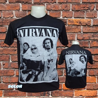 เสื้อวง Nirvana แขนสั้น ไม่มีตะเข็บข้าง คอฟิต ป้ายUSA เสื้อวง เสื้อผู้ชาย เสื้อทัวร์ วงร็อคคต่างประเทศ