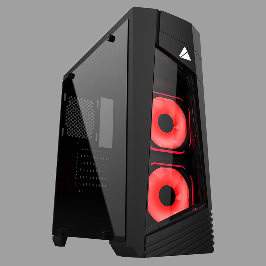 AZZA Mid Tower Tempered Glass RGB Gaming Computer Case Blaze 231G – Black