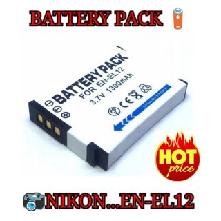 Battery EN-EL12 FOR NIKON P300,P310,P330,S6300,S9050,S9200,S9500,...,(White)