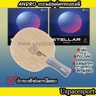 ไม้ปิงปองประกอบ ไม้ ANDRO TIMBER OFF/S + ยาง DERWIND STELLAR