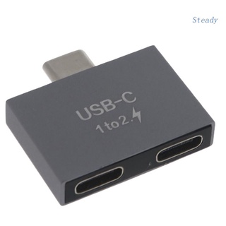 อะแดปเตอร์เชื่อมต่อ USB C Male to Dual USB C Female Splitter สําหรับ USB C PD Charger Powerbank Lapto