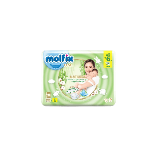 Molfix กางเกงผ้าอ้อมเด็กโมลฟิกซ์ เนเชอรัล เทป แรกเกิด NewBorn 88+6 ชิ้น