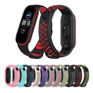 สายรัด Mi Band 3 4 5 6 7 8 9 10 สายซิลิโคนสีคู่ Sports Band