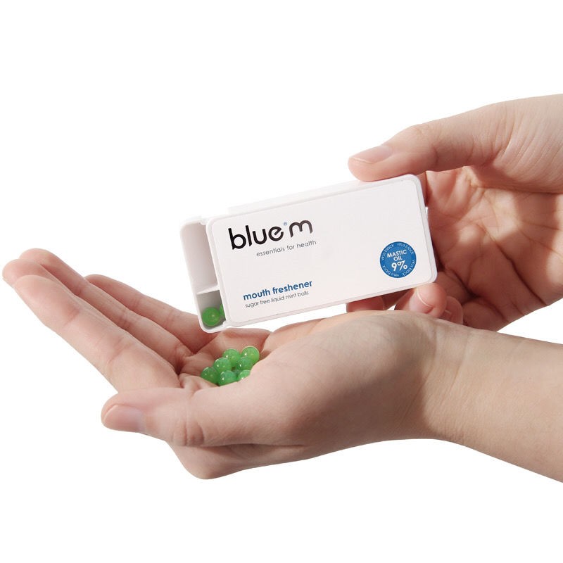 ลมหายใจสดชื่น♤bluem breath freshener portable 50 capsules oral spray