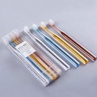 Amataonline แปรงสีฟันญี่ปุ่น Muji ด้ามใส เซ็ท 4 ชิ้น