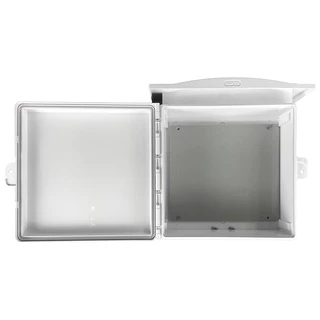 ABCO ตู้พลาสติกกันน้ำ ฝาทึบ มีหลังคา 12x12 นิ้ว A-CA1212 มี 2 สี สีขาวและสีเทา