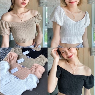 Balloon crop 🌻❤️💥เสื้อครอปทรงน่ารักมากๆผ้าหนานุ่มอย่างดี