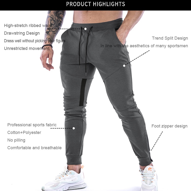 กางเกงกีฬา กางเกงวิ่งจ๊อกกิ้ง ลําลอง ผ้าฝ้าย ใส่สบาย พลัสไซซ์ สําหรับผู้ชาย